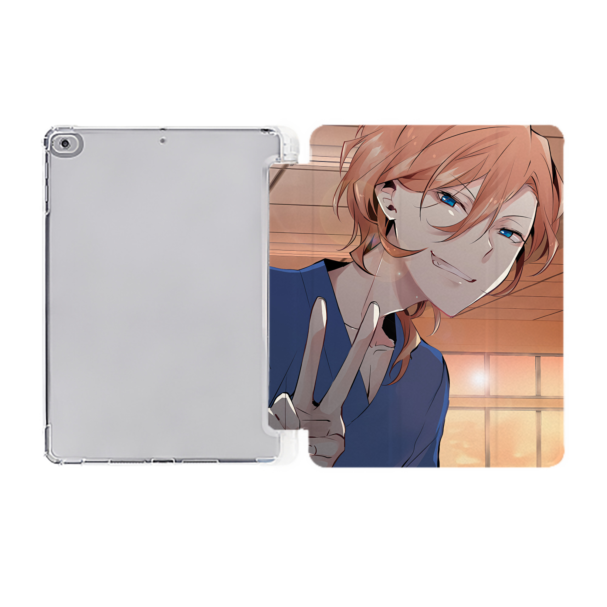 （画像用） 文豪ストレイドッグス Bungo Stray Dogs IPad ケース ペン収納付き 三つ折りスタンド PUレザー×シリコン 対応機種9.5/10.5/10.9インチ